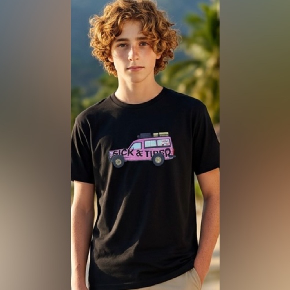 NWT Anti Social Social Club SZ M Black T-shirt w/pink graphics